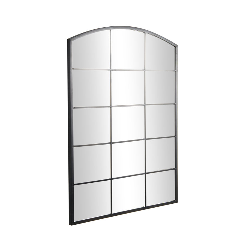 Miroir mural Haider, Rectangle, Noir mat, 36 po x 48 po