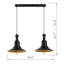 Luminaire suspendu pour îlot de cuisine 2 lumières à hauteur réglable-102479651