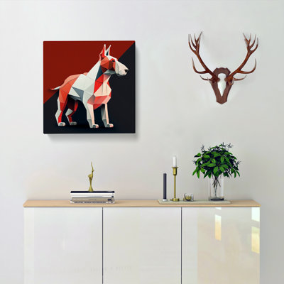 English Bull Terrier Constructivism - Wrapped Canvas