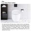 Toilette à œuf simple 1 pièce 26 pouces 1,28 GPF en blanc
