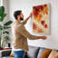 Autumn Leaves Adrift Botanical - Wrapped Canvas-1310266275-1310266279