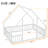 WoodNest House-Shaped Floor Bed with Guardrails-115684343-115684342