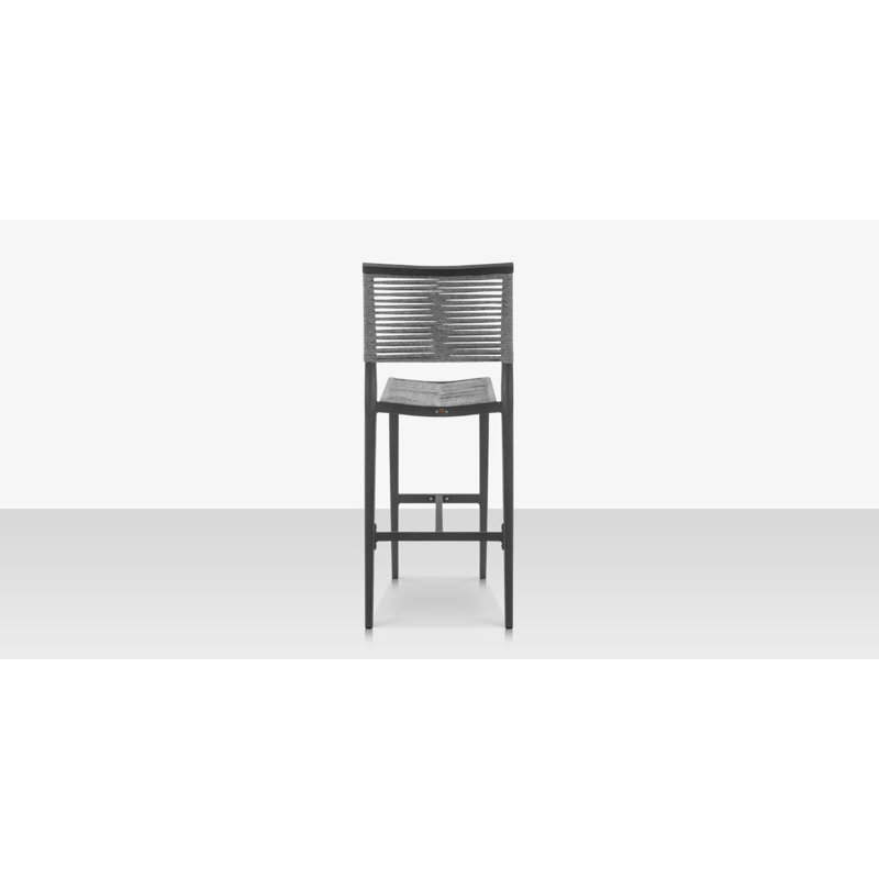 Chloe Outdoor Bar Stool, Charcoal