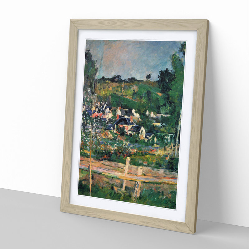 A View of Auvers by Paul Cezanne - Picture Frame Painting, Oak Framed, 48cm H x 36cm W x 2cm D