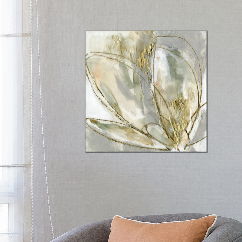 Blooming Gold II by Jennifer Goldberger - Wrapped Canvas Gallery-Wrapped Canvas Giclée, 66.04 cm H x 66.04 cm W x 3.175 cm D