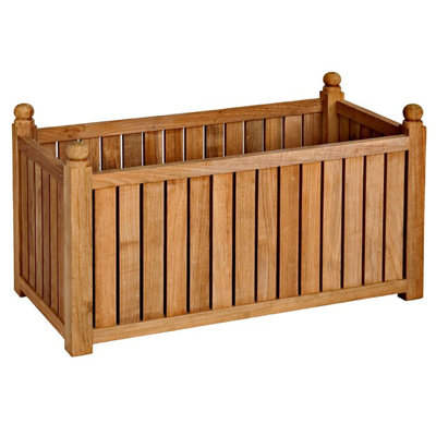Teak Outdoor 36" Rectangle Planter Box