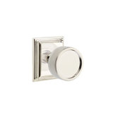 Emtek Select Passage Interior Mortise w/ Wilshire Rosette & Conical Stem, Knurled Knob (RH)