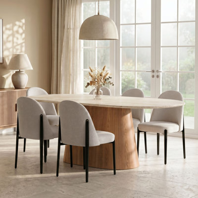 Novato Sintered Stone Top Dining Table Set
