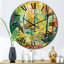 Lumière du soleil à travers les arbres dans la forêt d'automne - Horloge murale forêt-795733699