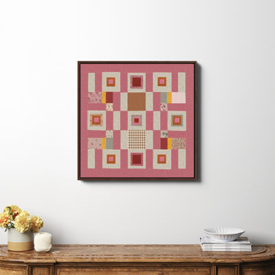 Pink Cottage Quilt Print