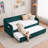 Twin Upholstered Daybed Frame with Trundle-1770055163