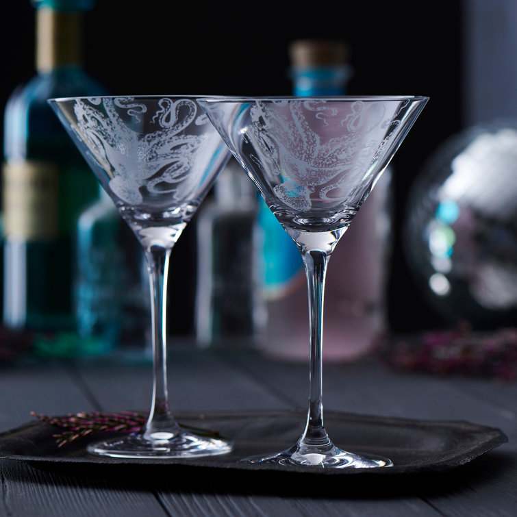 Caskata Dragon Martini Glasses Set of 2