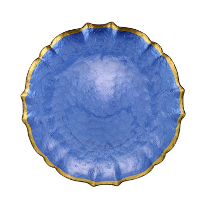 Assiette plate en verre baroque