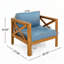 Fauteuil club d'extérieur en bois d'acacia-566858312