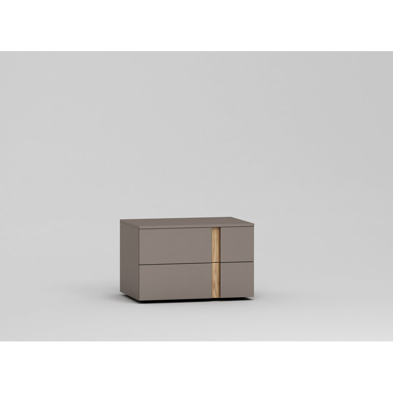 Terry 60cm W Solid + Manufactured Wood Bedside Table, Brown