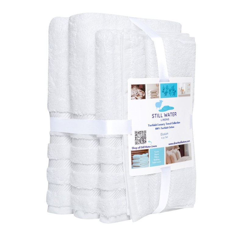 Ensemble de serviettes Elysium, 6, Blanc