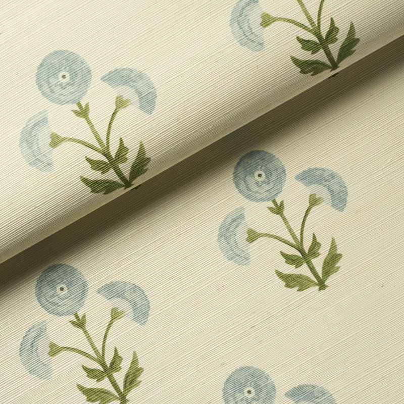 Saranda Flower Sisal Wallpaper, Sky