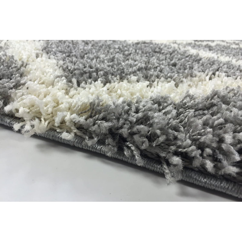 Bomar Geometric Shaggy Style Indoor Rug 5' x 7', Rectangle 5' x 7'