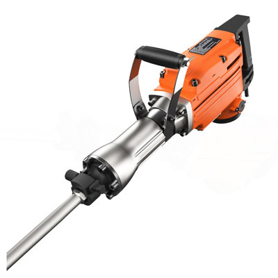 Marteau-pilon démolisseur, marteau-piqueur à béton 2200W 1400 BPM, marteau-pilon électrique 6 pièces avec gants, poignée avant pivotante à 360 ° pour tranchées et trous