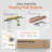 Set Of 2 36" Acacia Wood Floating Shelves Round Edge With Invisible Metal Bracket Wall Mounted (Hardware Included)