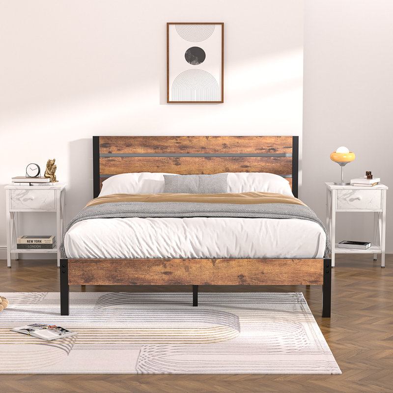 Alicia Steel Piece Bedroom Set, White, Full / Double