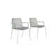 Vashon Aluminum Outdoor Stacking Dining Armchair with Cushion