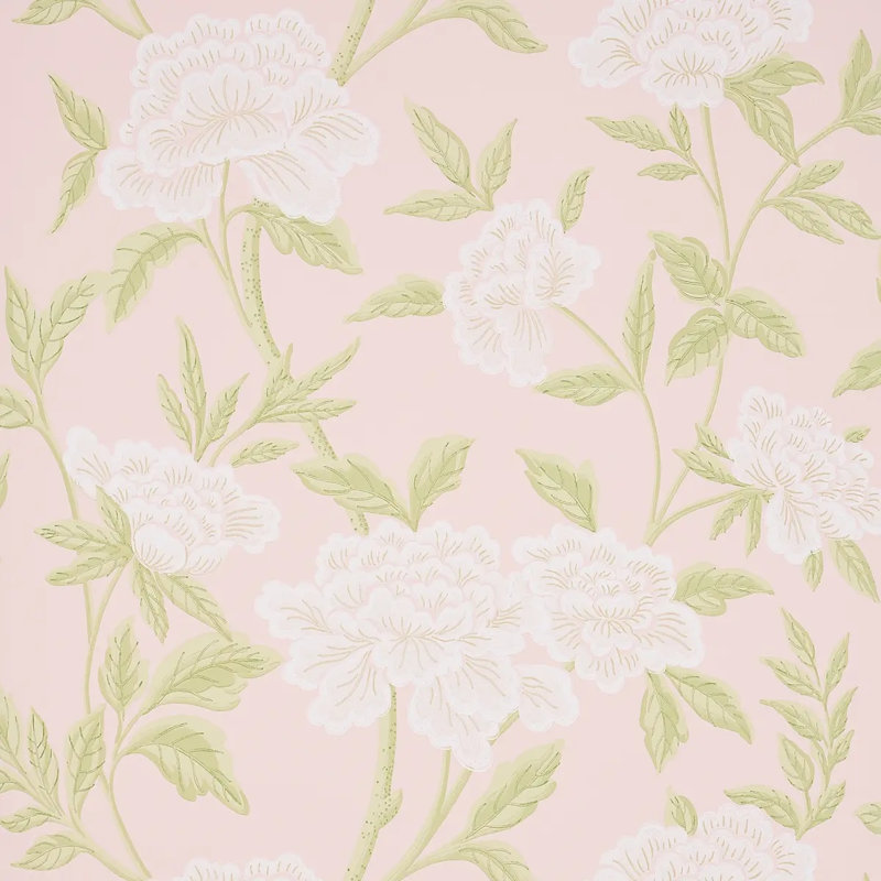 Papier peint floral Whitney, Rougir