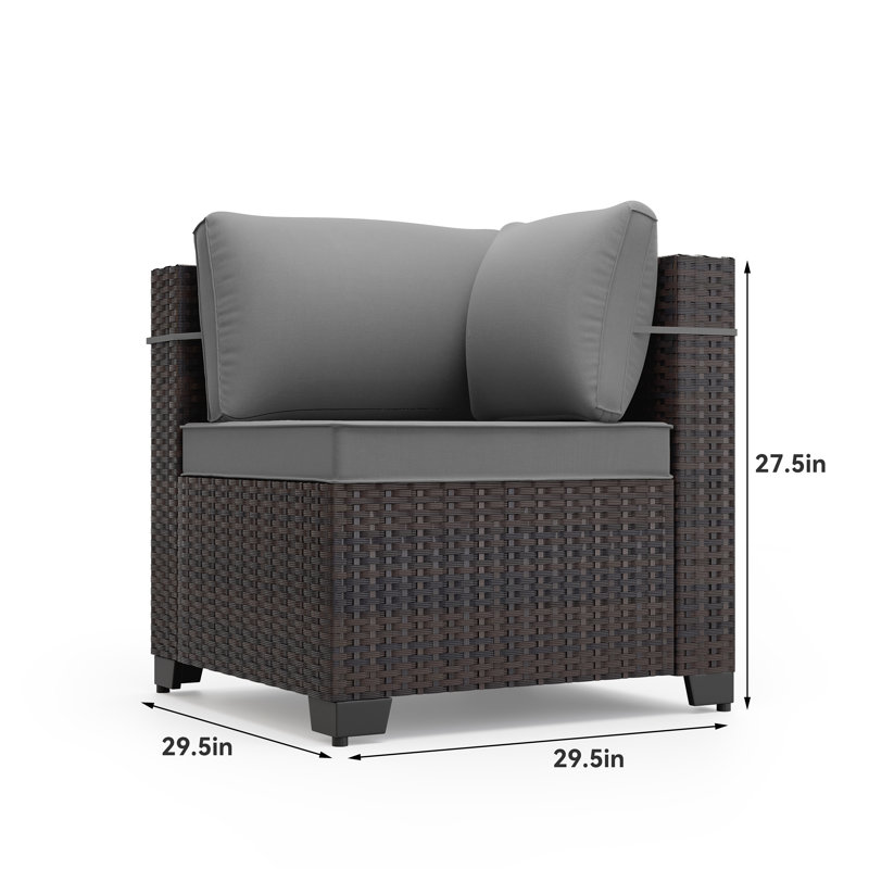 13 Pieces All-Weather Wicker Patio Furniture Set With Propane Fire Pit Table, Swivel Rocking Chairs, And Cushions, Gray