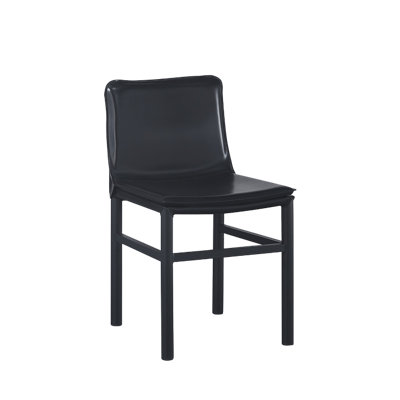 Metal Chair w/ Black Vinyl Seat & Back, 19 lbs