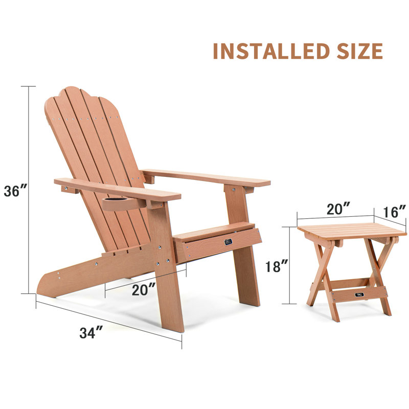 Chaise d'extérieur avec finition et style décolorés - Brun classique