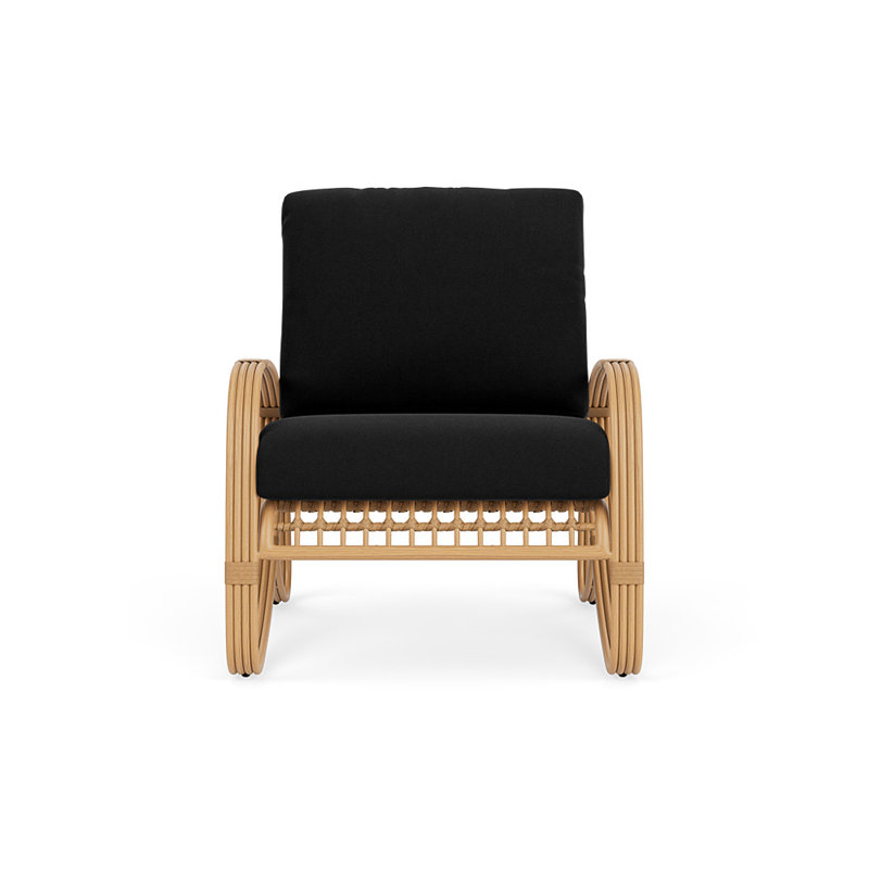 Riviera Outdoor Lounge Chair, Canvas Black