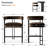 Modern 24" Upholstered Velvet Arm Counter Stool-1665897496