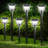 Matte Black Low Voltage Solar Powered Integrated LED Pathway Light Pack
