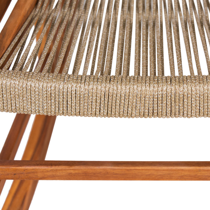 Chaise berçante Hudson, Cordes brun clair