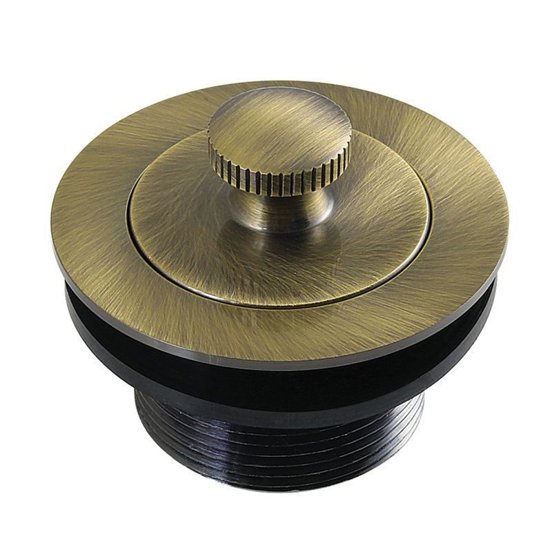 Kingston Brass 1-1/2-Inch Brass Lift & Lock Bathtub Drain, Antique Brass