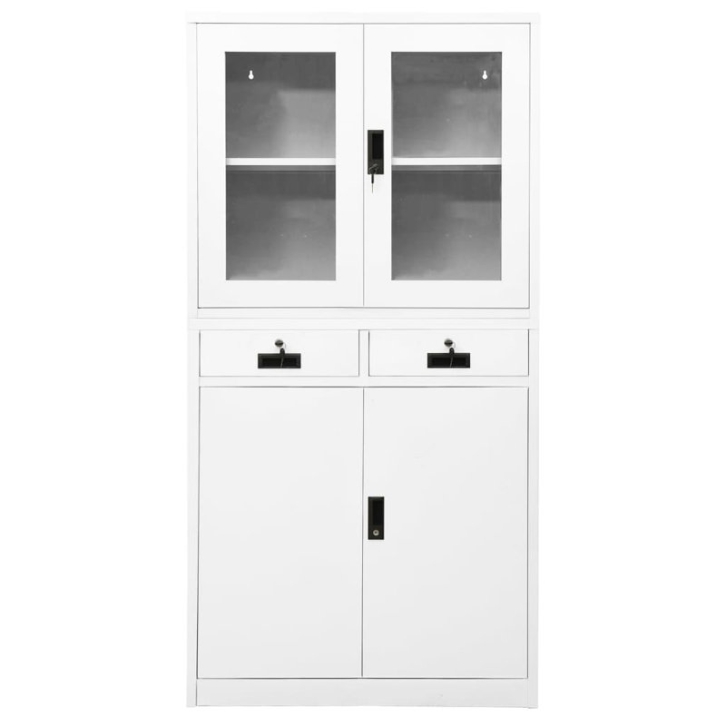 Brysten 4 -Door 2 -Drawer Storage Cabinet, White