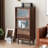 Nut-brown Solid Wood + Glass Display Cases