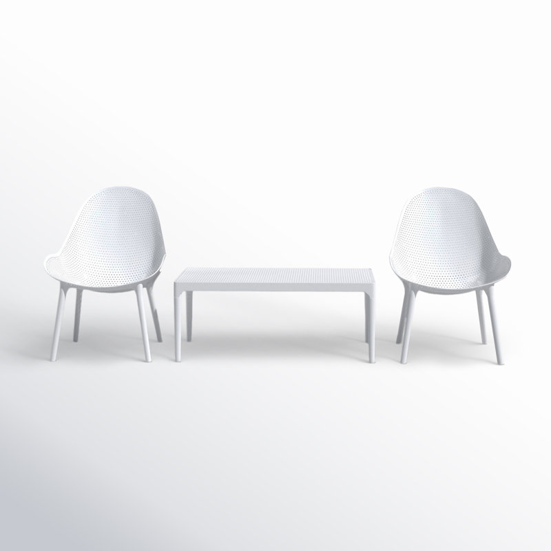 Farrah 2 - Person Patio Conversation Set, White
