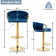 Christal Swivel Upholstered Adjustable Height Counter Stool