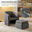 Yeomans Modern Upholstered Versatile Barrel Chair with Removable Leg Storage Ottoman-94813884