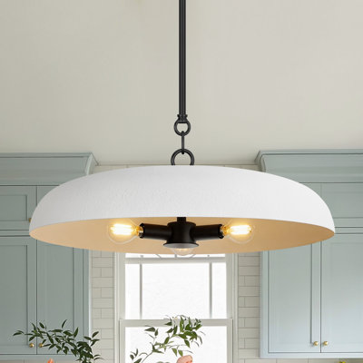 Luminaire suspendu pour îlot de cuisine à dôme simple 20 po à 3 lumières Lysander
