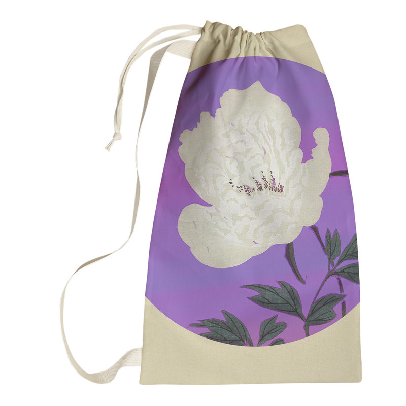 Steadman Fabric Laundry Bag with Handles, Large (76.5" H x 29.5" W x 1.5" D), Purple