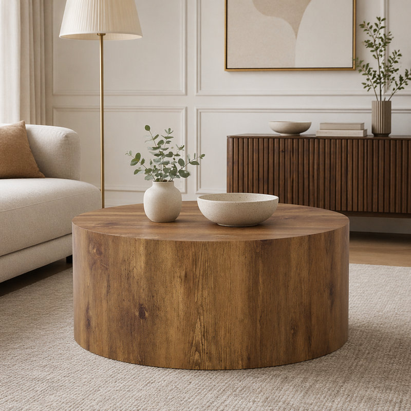 Round Coffee Table, Wood