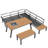 Wicker 7 - Person Garden Lounge Set with Cushions