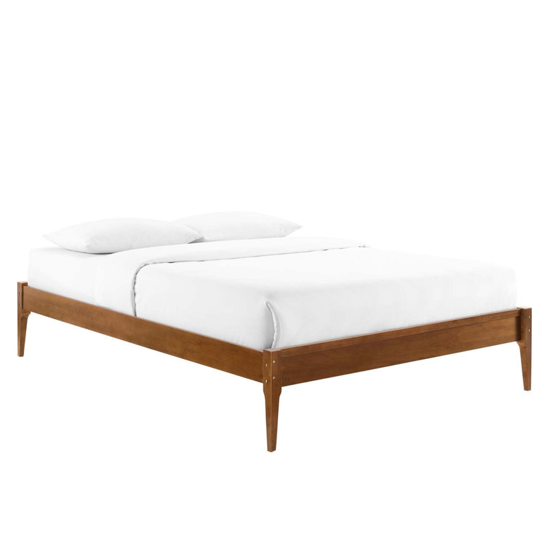 June Wood Platform Bed Frame, Queen, Black