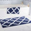 Ensemble de tapis de salle de bain 2 pièces Lavish Home - Tapis de bain 100% coton 41 x 24,5 pouces et 34 x 21 pouces avec imprimé de treillis texturé pour un décor de salle de bain élégant - Tapis de bain Tapis antidérapants lavables-332248279