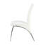 2 chaises de salle à manger contemporaines - revêtement blanc et pieds, siège élégant de 37,13 pouces de côté