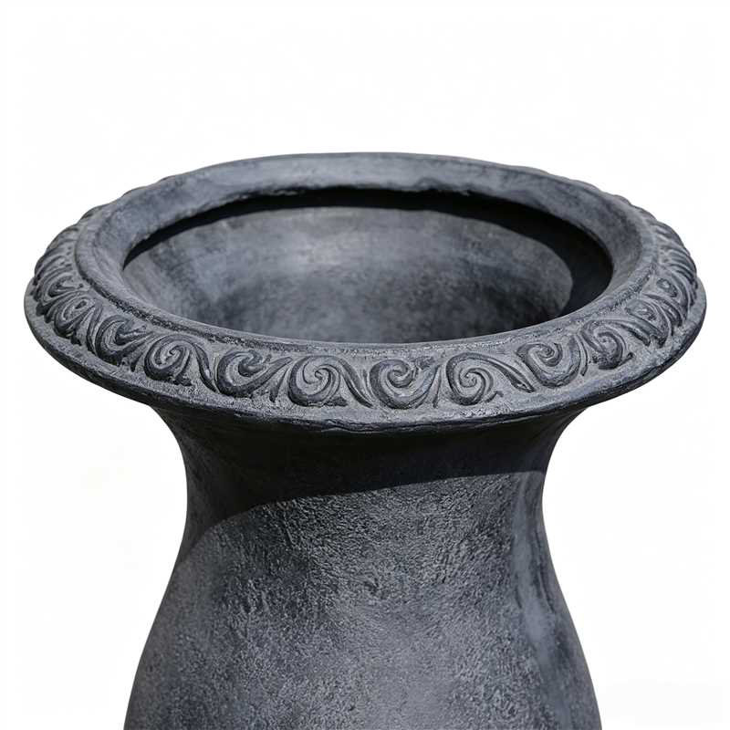 Urne de jardin d'extérieur avec trou de drainage et bouchon pour jardin, patio et porche Antin