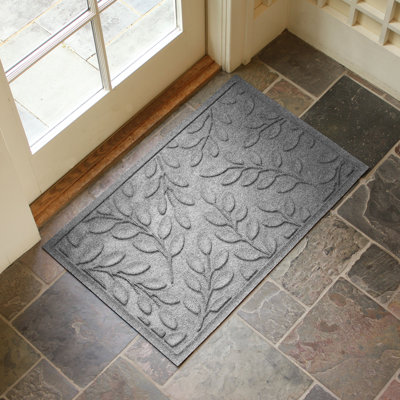 WaterHog Brittney Leaf 23 in. x 35 in. Indoor Outdoor Doormat