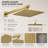 Thermostatic Shower Faucet Set 3-Function Wall Mounted Rain Shower System with Body Jets Recessed Wall Mounted Combo-80065236